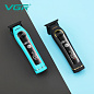 Триммер VGR V-299 BLUE, 4 насадки, 9000RPM, 2000 mAh, 5 уровней скорости, LED display