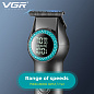 Триммер VGR V-990 GREEN, 3 насадки, керамическое лезвие, TURBO режим, регулировка мощности 7000-8000 RPM, LED light, LED display