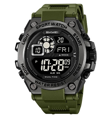 часы наручные 2318ag skmei, army green, оптом, купить