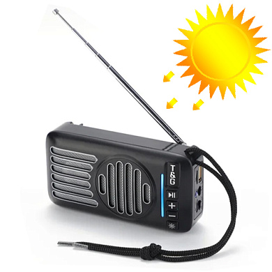 bluetooth-колонка tg368, speakerphone, радио, солнечная батарея, black, оптом, купить
