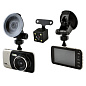 Автомобильный видеорегистратор X600, LCD 4'', Angel Lens, камеры, 1080P Full HD, металл. корпус