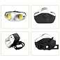 Велофонарь QX-Q02-2COB, Li-Ion аккум., ЗУ microUSB