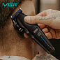 Аккумуляторная машинка для стрижки (clipper) VGR V-887C BLACK, 6 насадок, 9000RPM