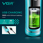 Триммер VGR V-299 BLACK, 4 насадки, 9000RPM, 2000 mAh, 5 уровней скорости, LED display