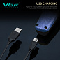 Триммер VGR V-879T BLUE, 4 насадки, 7500 RPM, 1500 mAh, LED display