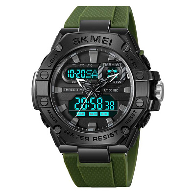 часы наручные 2221ag skmei, army green, оптом, купить