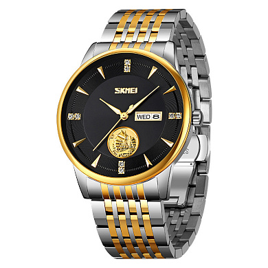 часы наручные 9309tgdbk skmei, silver/black, оптом, купить