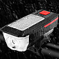 Велофара с сигналом LY-17-XPE, солн. батарея, выносная кнопка, Waterproof, Li-Ion аккум., ЗУ mircoUSB