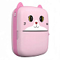 Детский термопринтер A8 Cat printer pink, bluetooth, ЗУ Type-C
