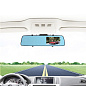 Автомобильный видеорегистратор-зеркало L-9003, LCD 4.3'', TOUCH SCREEN, 2 камеры, 1080P Full HD