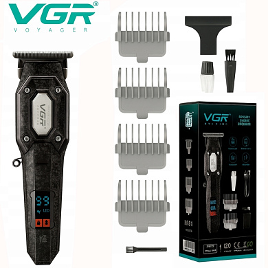 триммер vgr v-900b, 4 насадки, led display, 7000 rpm, оптом, купить