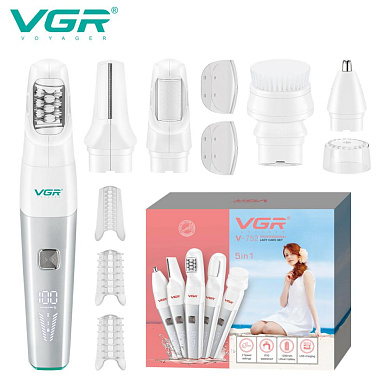 эпилятор vgr 5 в 1 v-752 green, 5 насадок, ipx5, оптом, купить