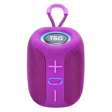 bluetooth-колонка tg658 с rgb подсветкой, speakerphone, радио, purple, оптом, купить