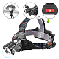 Фонарь велосипедный W602-T6+2XPE Bike, 2x18650, крепление на лоб, zoom, ЗУ microUSB, Box