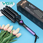 Плойка тройная VGR V-590 PURPLE, 140-200°C, керамическое покрытие, LED display, 130W