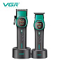 Комплект VGR 2 в 1 V-885 S2 GREEN, аккумуляторная машинка для стрижки (clipper) и триммер