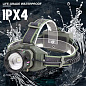 Фонарь налобный NIGHT VISION FLUORESCENCE 8098-TG, IPX4, 2x18650, ЗУ Type-C, zoom, Box
