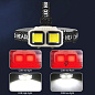 Фонарь налобный HX-816S-2COB(White+Red), Motion Sensor, Waterproof, 1x18650, ЗУ Type-C, Box