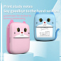 Детский термопринтер A8 Cat printer pink, bluetooth, ЗУ Type-C