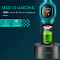 Триммер  VGR V-886T GREEN, 4 насадки, LED display, 8000RPM