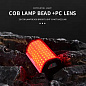 Велофонарь WQB-514-COB(White+Red) изогнутый, Li-Ion  аккумулятор, ЗУ Type-C