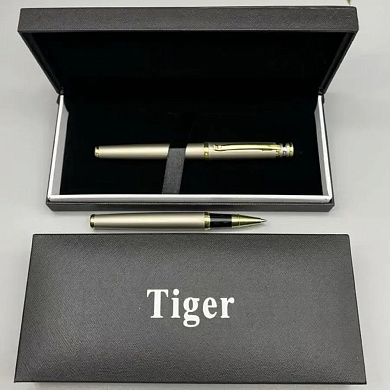 подарочная ручка tiger в футляре (золотисто-серебристая) 515, оптом, купить