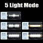 Велофара мощная FY-339B-5LED(white+yellow), Waterproof, Li-Ion аккум., ЗУ Type-C