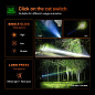 Фонарь YEMAO YM-G263 TG+лазер(Green+Red), 1x26650, ЗУ Type-C, zoom