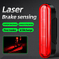 Велофонарь LEADBIKE LD80-6LED с лазерной разметкой, waterproof, Li-Ion  аккумулятор, ЗУ Type-C
