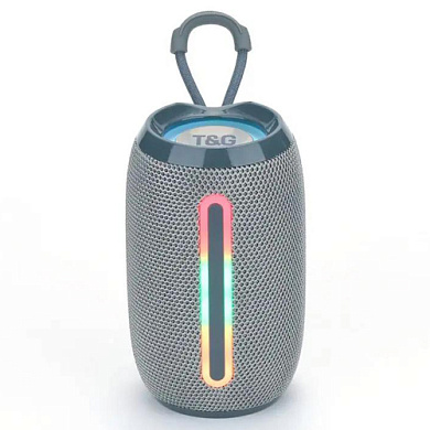bluetooth-колонка tg653 с rgb подсветкой, speakerphone, радио, grey, оптом, купить
