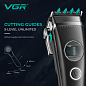 Аккумуляторная машинка для стрижки (clipper) VGR V-880C BLACK, EXTERNAL ROTOR MOTOR, MIM BLADE, 11 насадок, док-станция