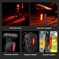 Велофонарь LEADBIKE LD77-LS-4LED с лазерной разметкой, waterproof, Li-Ion  аккумулятор, ЗУ Type-C