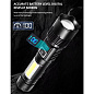 Фонарь COB18-WHITE LASER LED PM10-TG+COB, 1x18650, power bank, магнит, ЗУ Type-C, zoom
