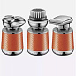 Електробритва VGR V-391 orange для чоловіків, роторна для вологого та сухого гоління, 2 насадки, IPX7