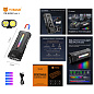 Фонарь YEMAO YM-A200-3SLWAV4+SST36+RGB, Li-Ion аккумулятор, ЗУ Type-C, магнит