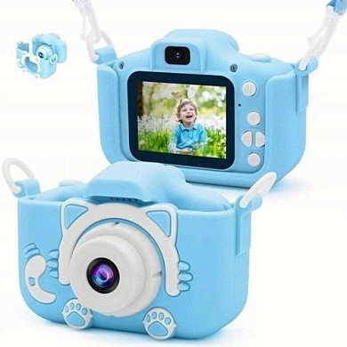 детский фотоаппарат et015 cat, blue, оптом, купить