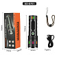 Ліхтар NIGHT VISION FLUORESCENCE 701-PM10-TG, Li-Ion акумулятор, ЗУ Type-C, індикація заряду, zoom