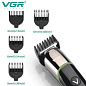 Машинка (триммер) для стрижки волосся та бороди VGR V-291 green, Professional, 4 насадки