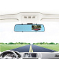 Автомобильный видеорегистратор-зеркало L-9003, LCD 4.3", TOUCH SCREEN, 2 камеры, 1080P Full HD