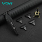 Триммер VGR V-640T BLACK, 3 насадки, LED display, 9000RPM