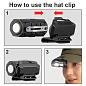 Фонарь налобный  T131-XPE+3SMD(Red+Green+Blue+UV), Motion Sensor, Li-Ion аккум, магнит, клипса, ЗУ Type-C, Box