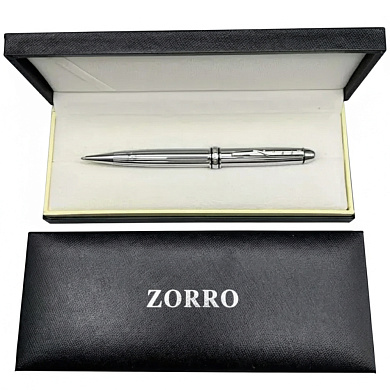 ручка шариковая zorro в подарочной коробке (хромированная) 1035, оптом, купить