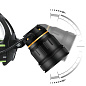 Фонарь налобный PLD-A12-TG, 2x18650, zoom, ЗУ microUSB, Box