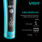 Триммер VGR V-299 BLUE, 4 насадки, 9000RPM, 2000 mAh, 5 уровней скорости, LED display