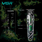Триммер VGR V-260 GREEN, 3 насадки, 2000mAh, 9000 RPM, LED display