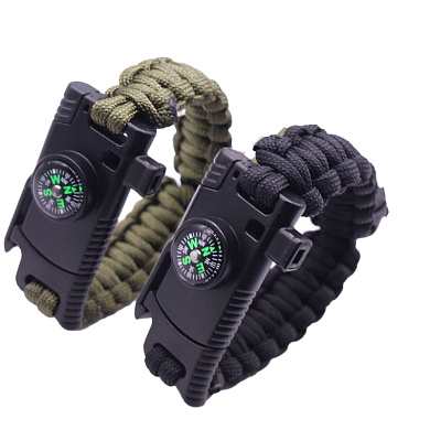браслет для выживания 5 в 1 из паракорда wdk-1, 28.5см, оптом, купить
