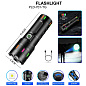 Ліхтар NIGHT VISION FLUORESCENCE 701-PM10-TG, Li-Ion акумулятор, ЗУ Type-C, індикація заряду, zoom