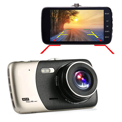 автомобильный видеорегистратор x600, lcd 4'', angel lens, камеры, 1080p full hd, металл. корпус, оптом, купить