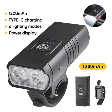 велофонарь f0-60-2t6, waterproof, li-ion аккумулятор, зу type-c, оптом, купить