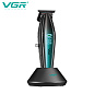 Триммер VGR V-992 GREEN, 9000 RPM, 2000 mAh, 3 насадки, LED display